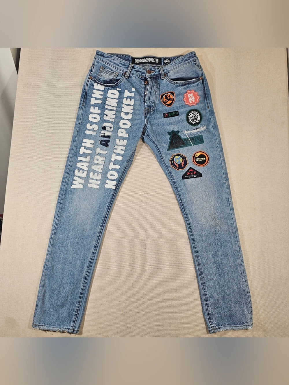 Billionaire Boys Club Light Blue Patchwork Jeans - Men